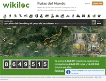 Tablet Screenshot of es.wikiloc.com